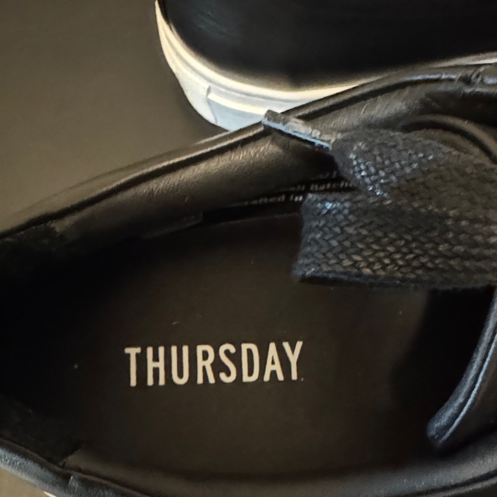 Thursday Boot Company Black Leather Sneakers, Like New, Men’s Sz 9.5 - Picture 5 of 16